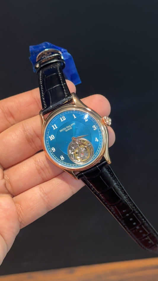 Pp Auto | Pendulum | Rose | Black Strap | Tiffany Dial