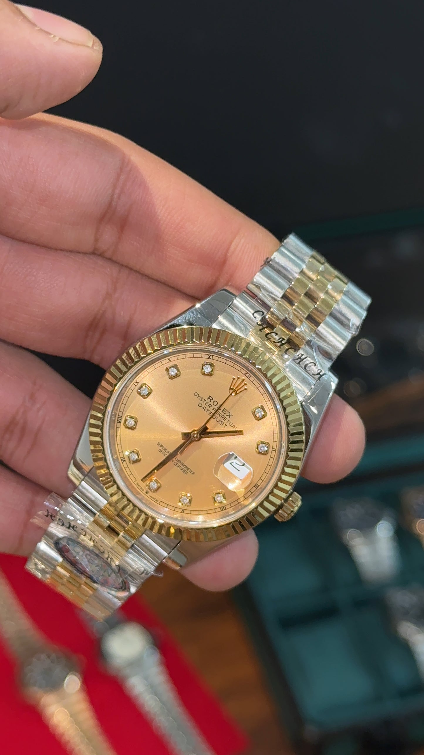 Datejust | High Grade | Gold Two Tone | Gold Diamond Digit | Gold Dial