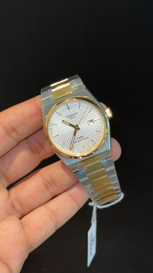 Tissot Prx | Quartz | Gold Two Tone | White Texture Dial - twentyfour