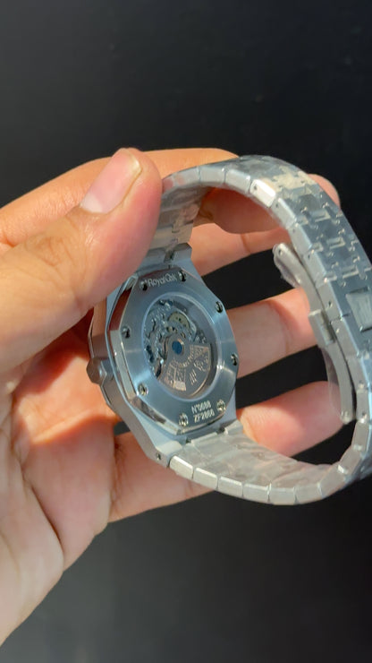 AP Skeleton | Silver Chain | Blue Dial
