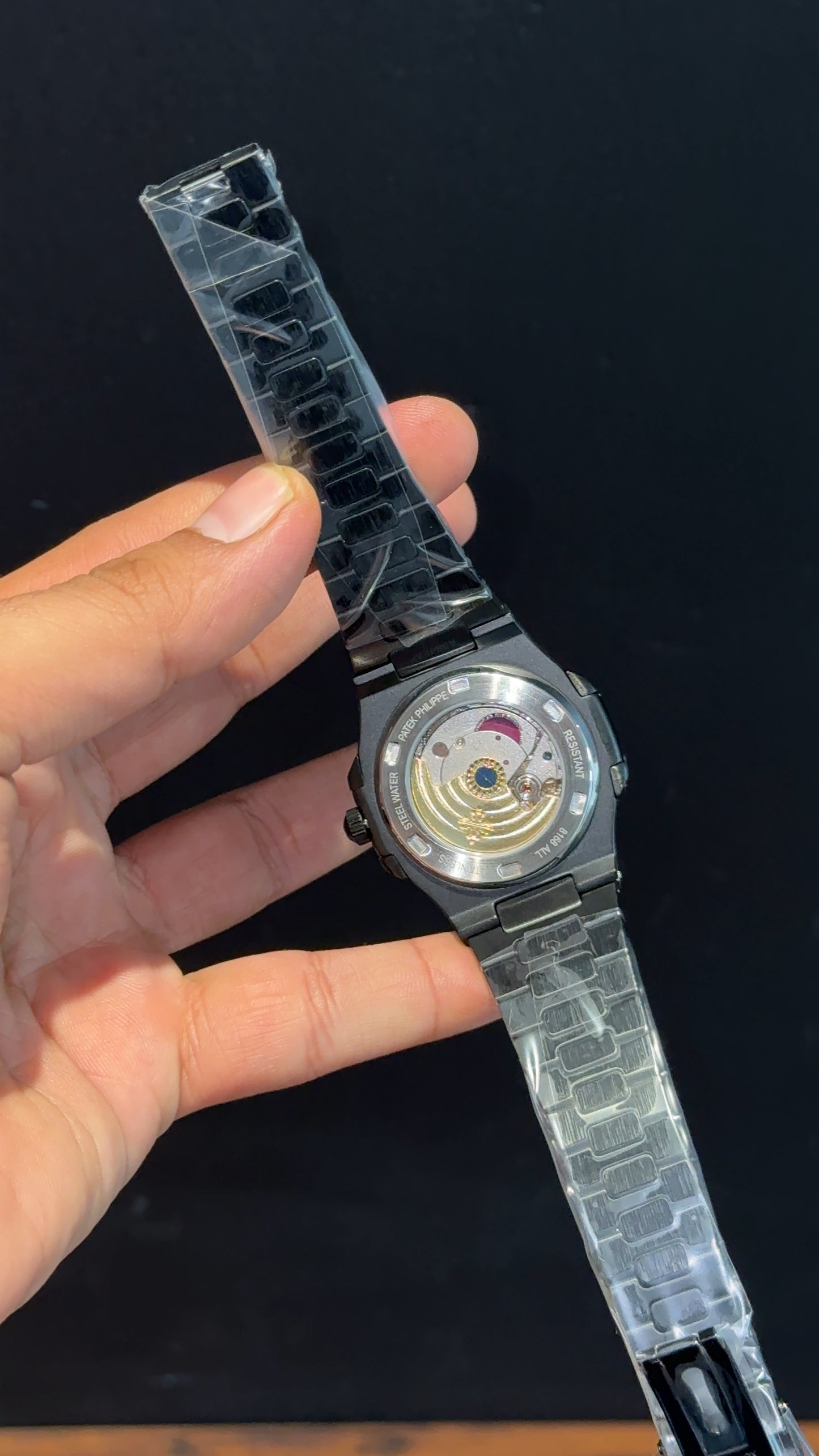 PP Auto | Black Chain | All Black Dial