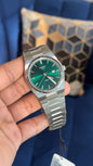 Tissot Prx | Quartz | Silver Chain | Green Plain Dial