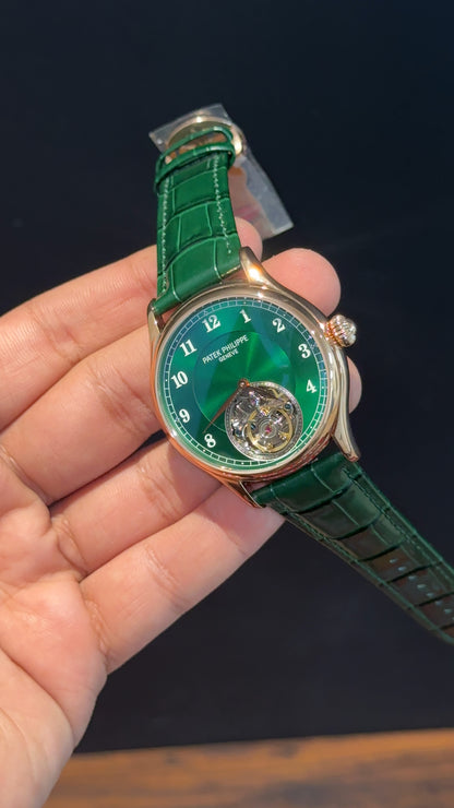 Pp Auto | Pendulum | Rose | Green Strap | Rose Green Dial - twentyfour