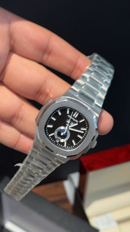 Pp Auto | Silver Chain | Daydate Edition | Moonphase | Black Dial