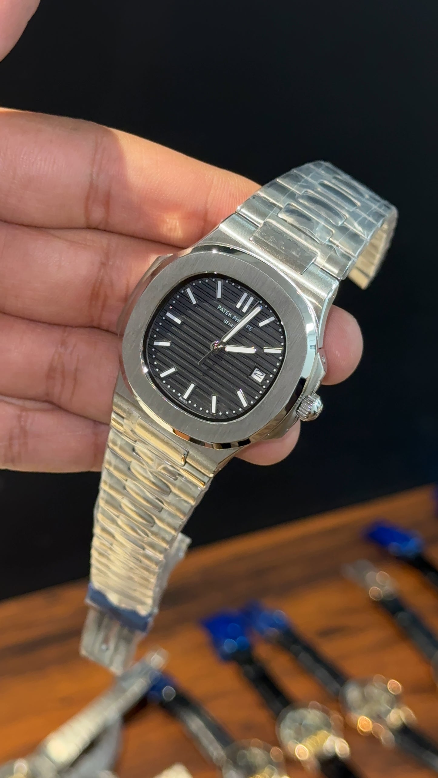 PP Auto | Silver Chain | Black Dial