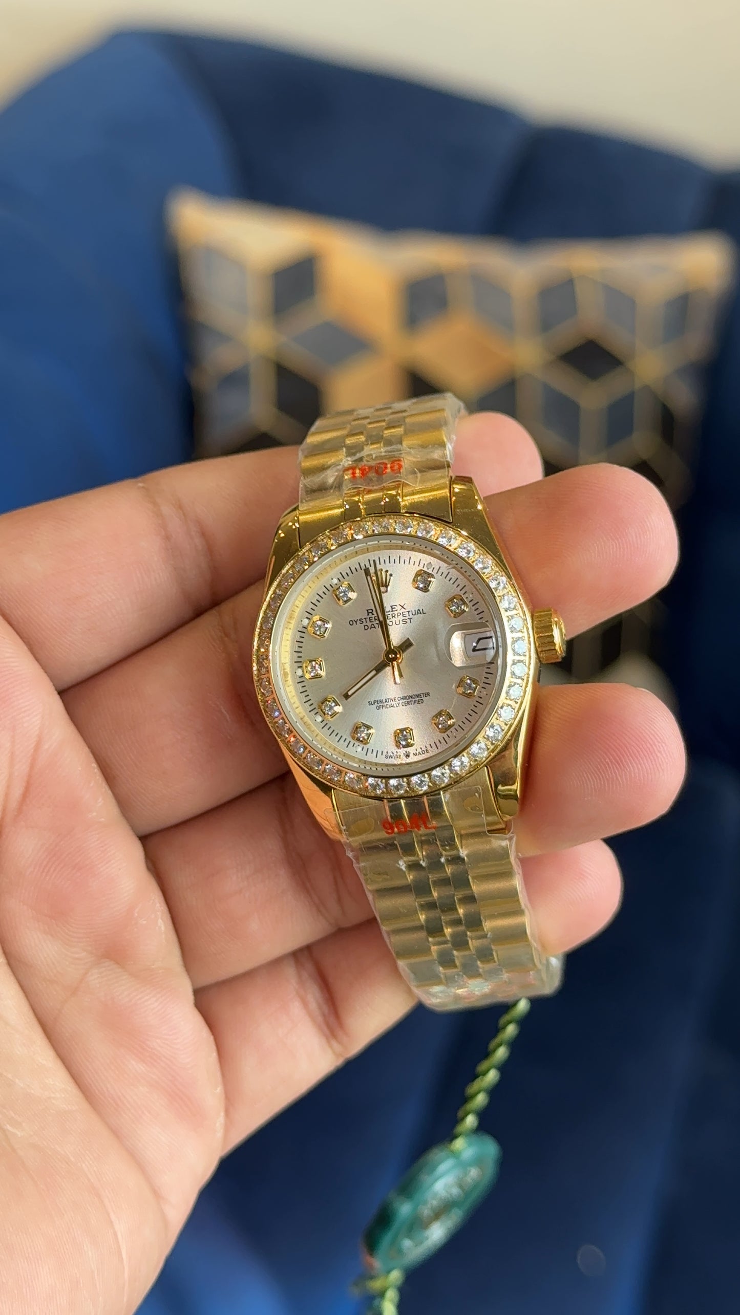 Datejust 27mm All gold dial diamond digit jubilee chain