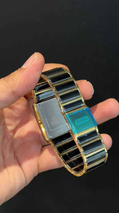 Rado Integral | Gold Black Two Tone | Black Dial