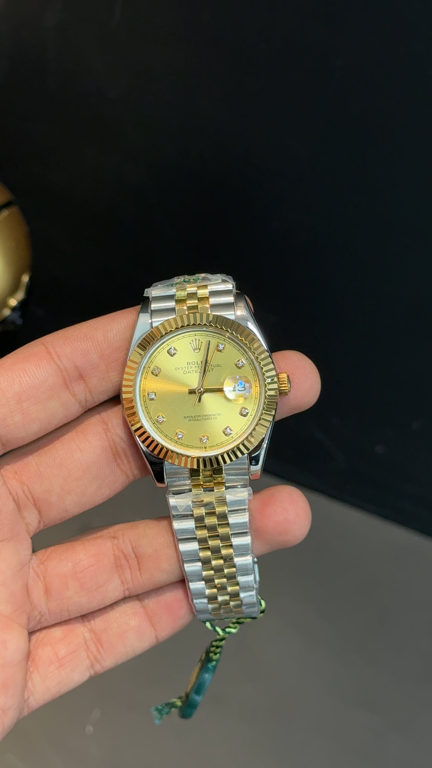 DayJust | Gold Two Tone | Gold Diamond Dial