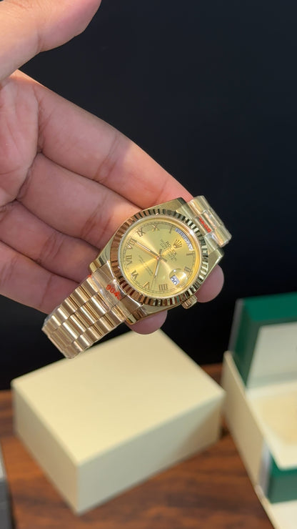 DayDate | 36mm | Gold Chain | Yellow Gold Index Dial