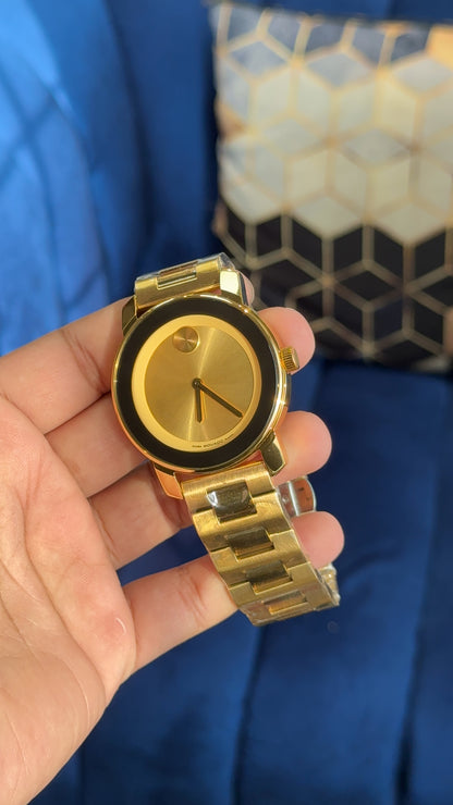 Movado Gold | Men Oyester Chain | Gold Dial