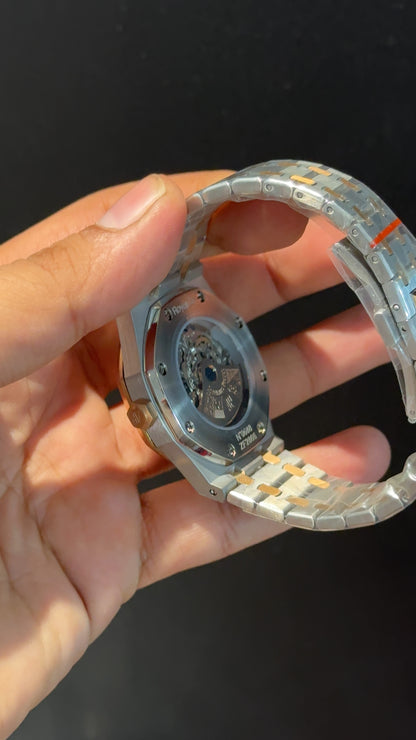 AP Skeleton | Auto | Rose Two Tone | Blue Dial
