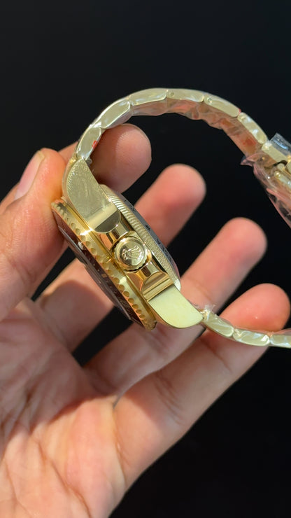 DeepSea | Gold Chain | Black Dial