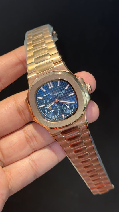 PP Auto | Power Reserve | Rose Chain | Blue Dial