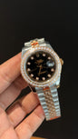 Datejust | Diamond Bezel | Rose Two Tone | Black Diamond Dial