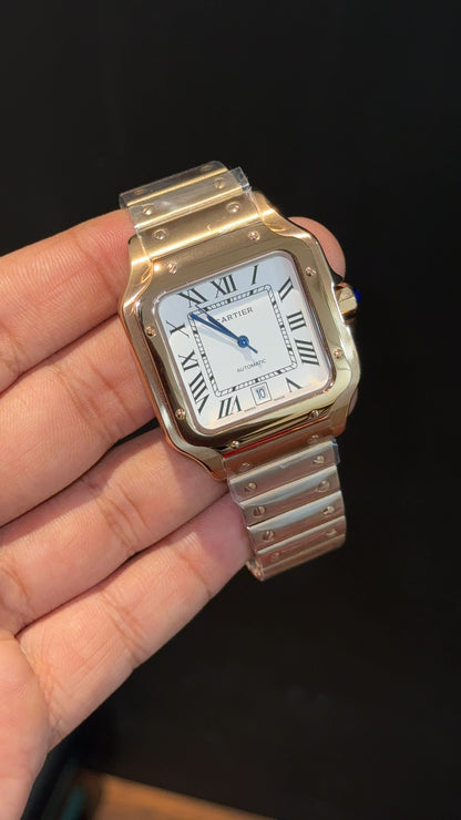 Santos | Rose Chain | White Dial