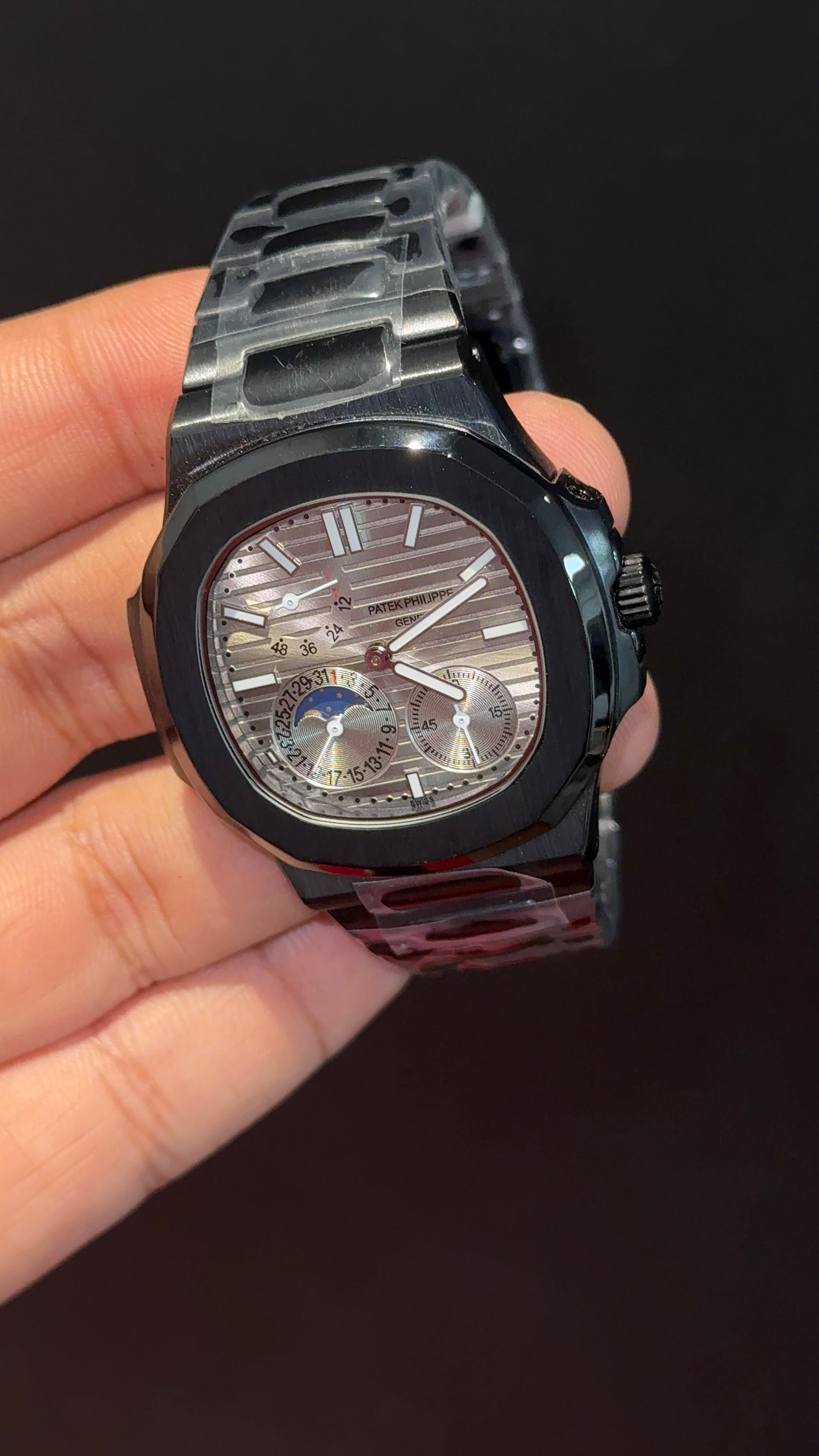 Pp Auto | Moonphase | Black Chain | Sub Grey Dials