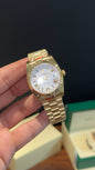 DayDate | 36mm | Gold Chain |White Index Dial