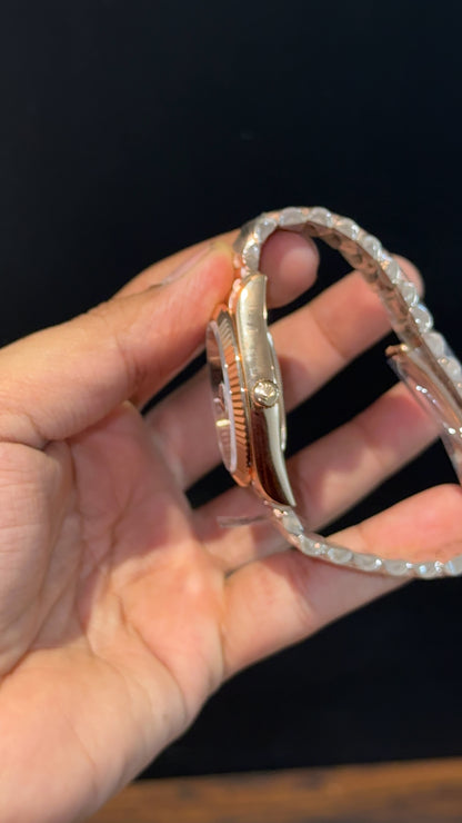 Premium Daydate | Rose Chain | Choco Brown Dial