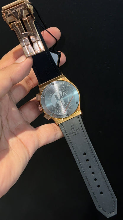Hublot | Rose Case | Chrono | Black Strap | Black Dial