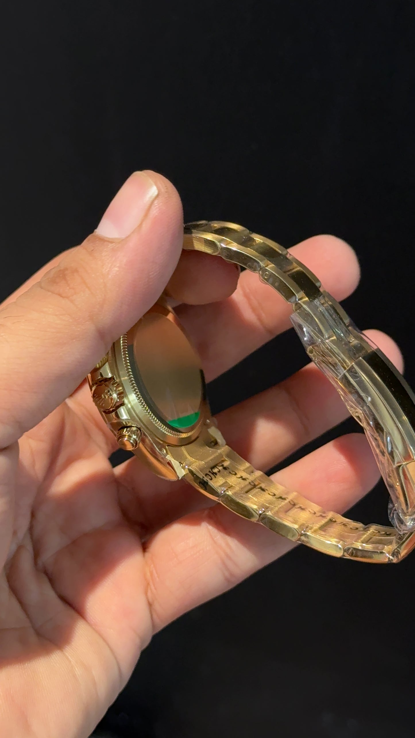 Premium Daytona | John Mayer | Gold Chain | Dark Green Dial