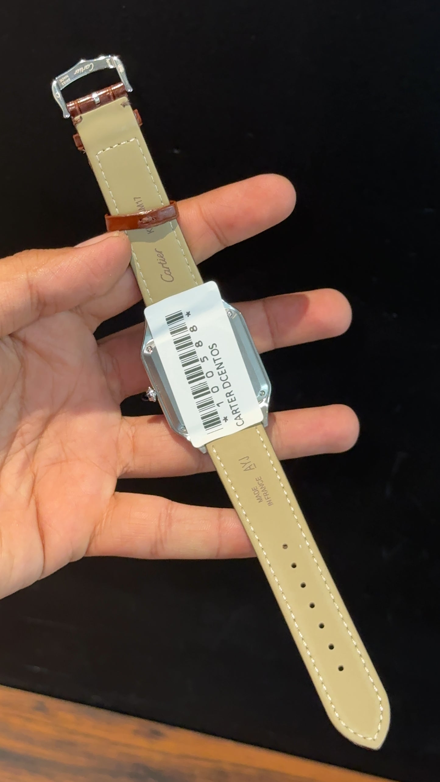 Cartier Dumont Lacquer | Gold Two Tone Case | Brown Leather Strap | White Dial - twentyfour