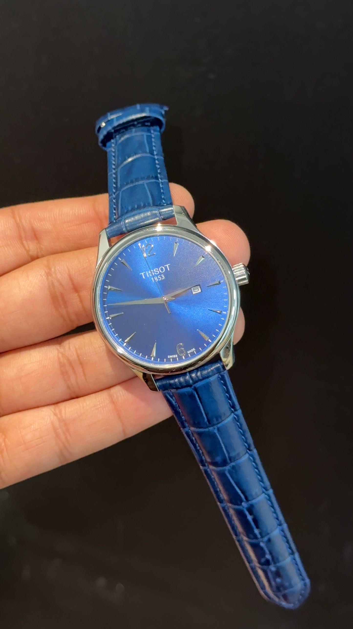 Tissot 1853 | Silver Case | Blue Leather Strap | Blue Classic Dial - twentyfour