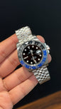 Premium GMT | Batman | Silver Chain | Black Dial