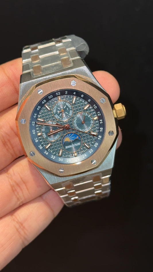 AP Auto | Rose Two Tone | Chrono | Calendar Edition | Blue Dial