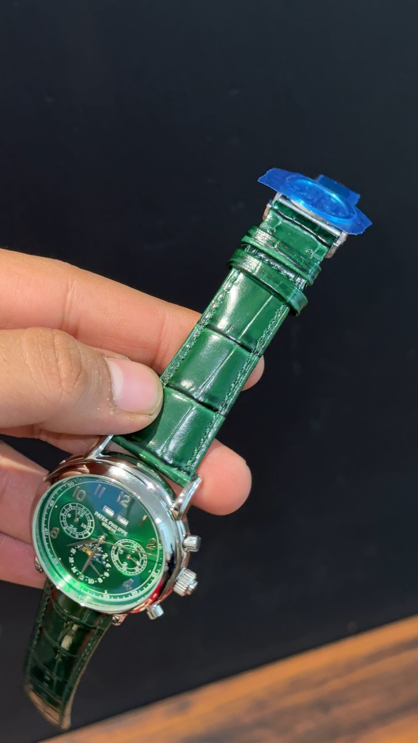 Patek Century | Auto | Silver Case | Green Dial | Green Leather Strap