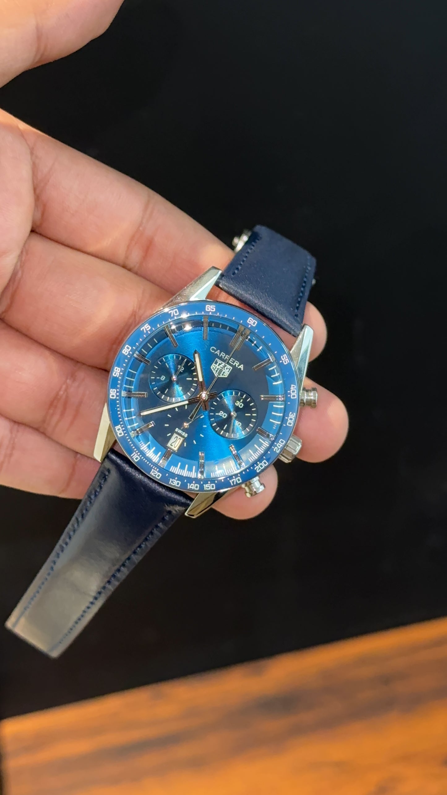 Tag Carrera | Blue Strap | Blue Bezel | Chrono | Blue Dial