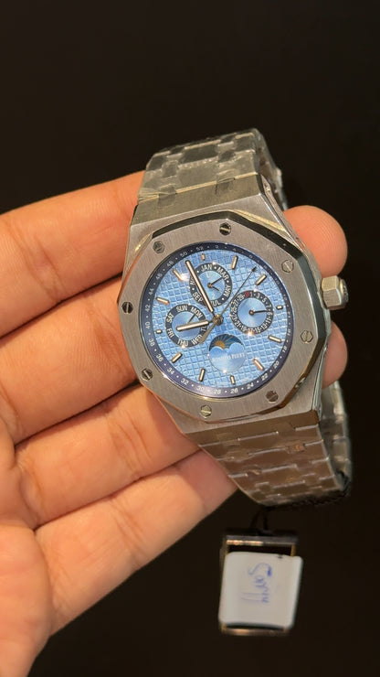 AP Auto | Silver Chain | Chrono | Calendar Edition | Tiffany Box Dial