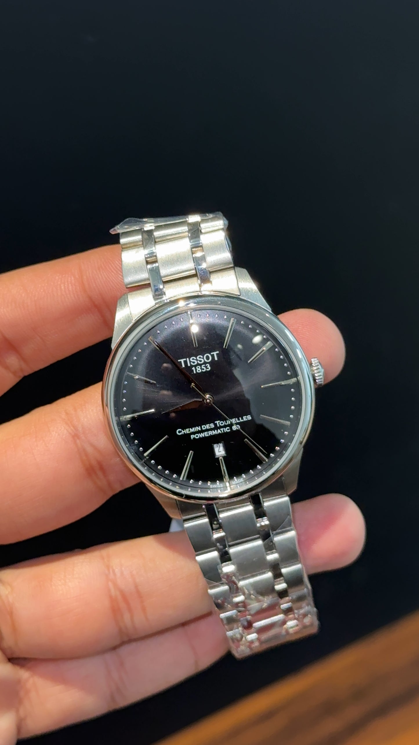 Tissot T-Classic | Auto | Silver Chain | Black Dial