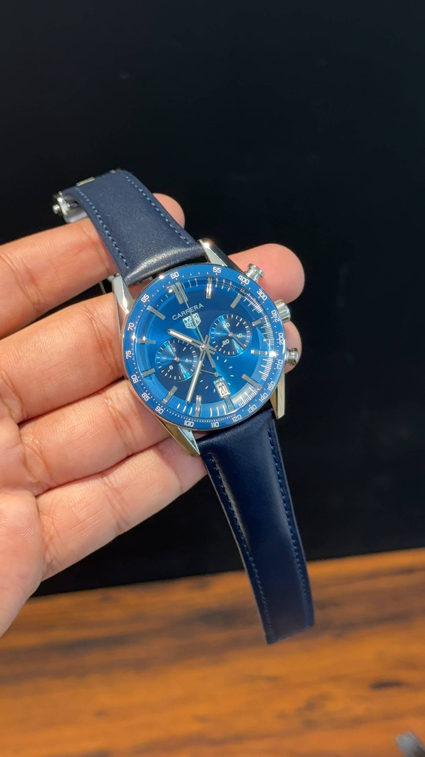 Tag Carrera | Blue Strap | Blue Bezel | Chrono | Blue Dial