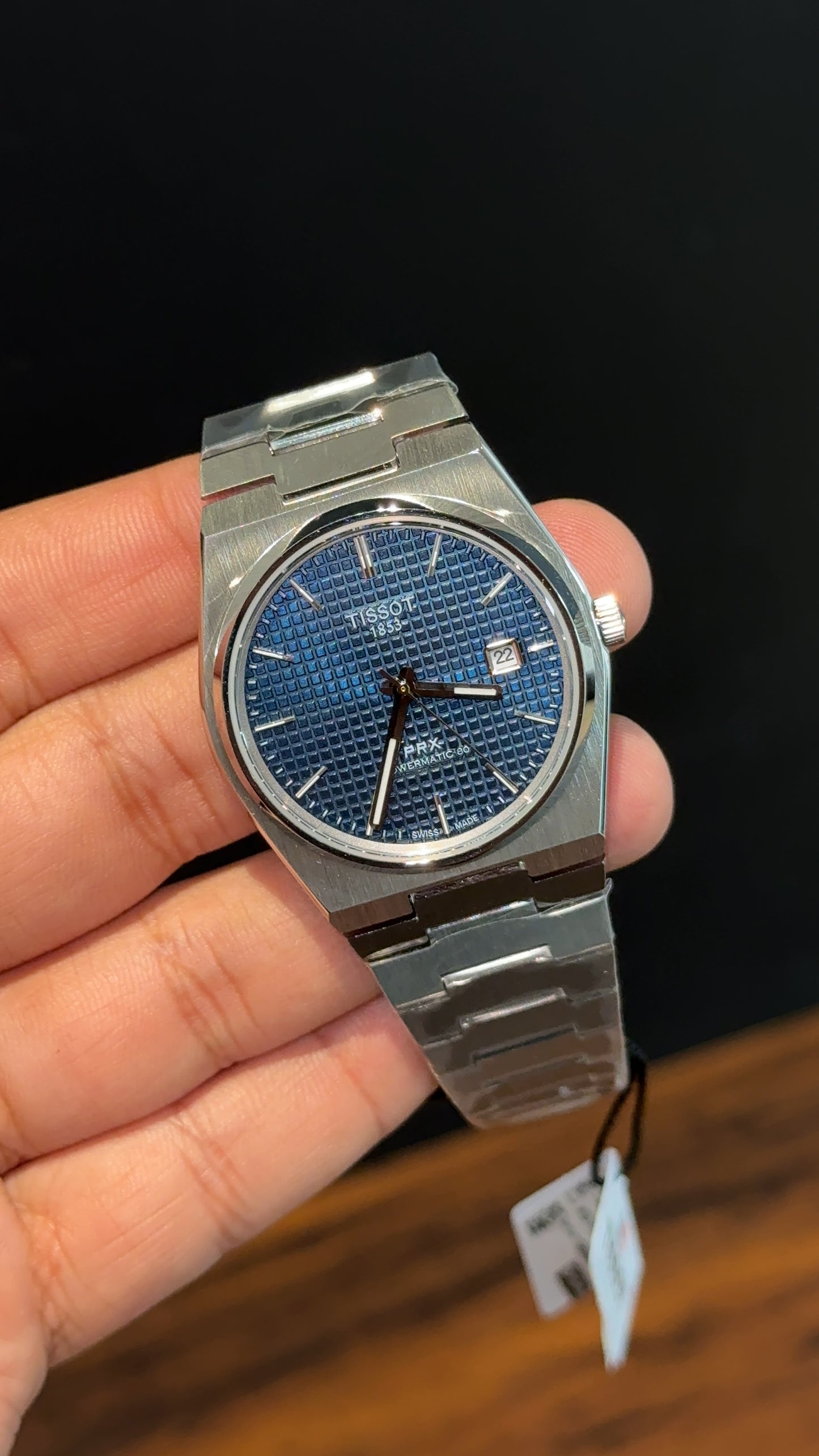Tissot Prx | Auto | Silver Chain | Blue Texture Dial