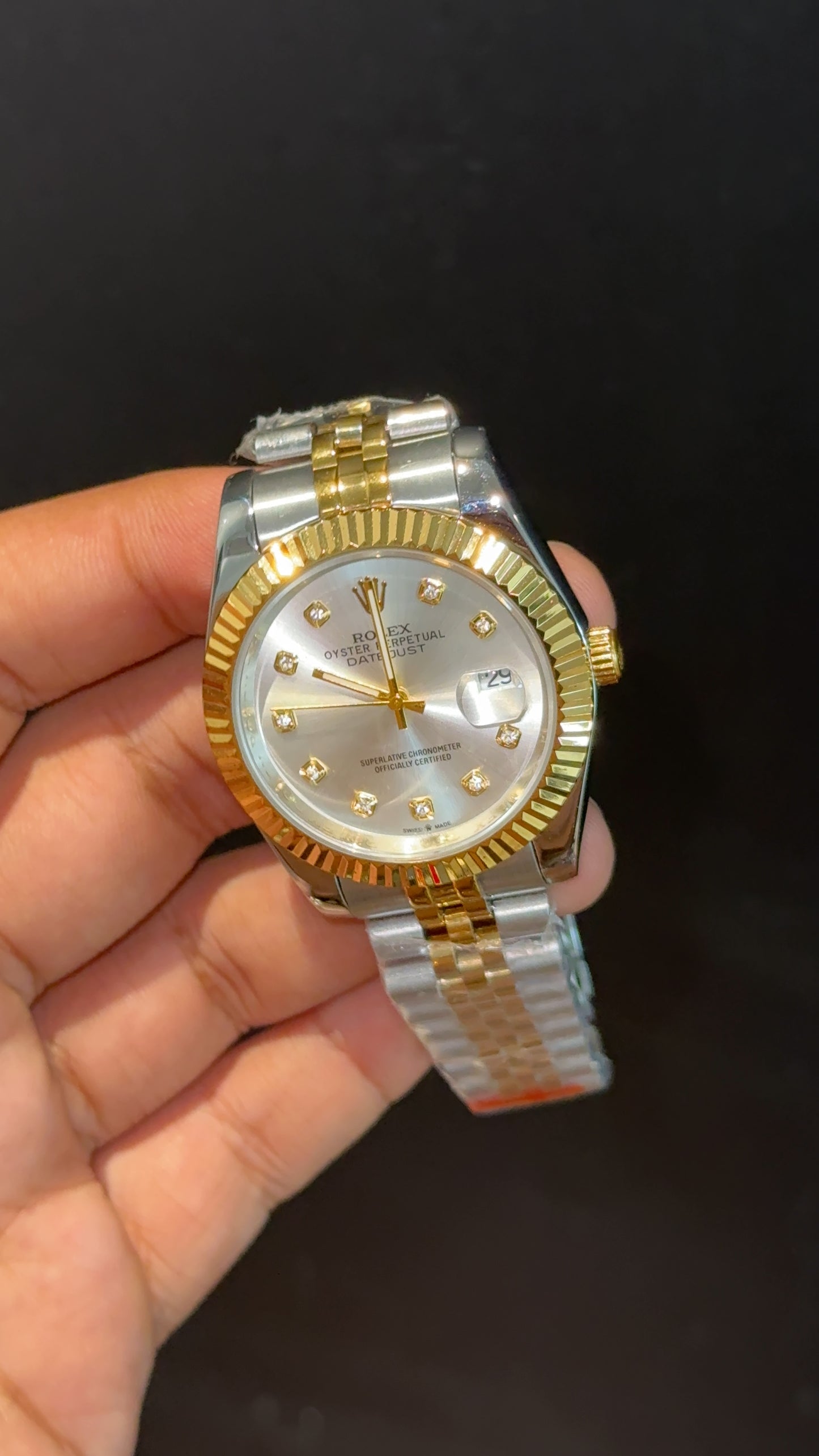 Datejust | Gold Two Tone | Gold Diamond Digit | Silver Dial - twentyfour