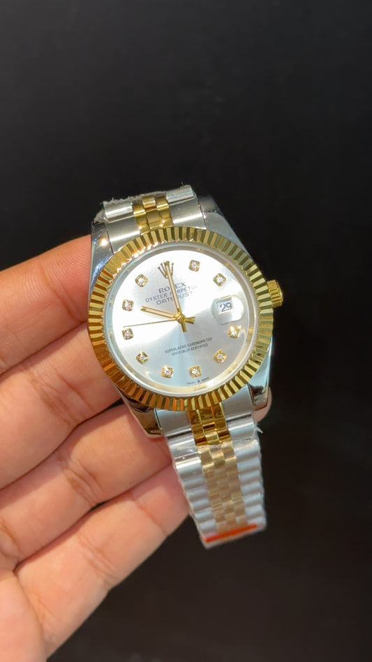 Datejust | Gold Two Tone | Gold Diamond Digit | Silver Dial - twentyfour