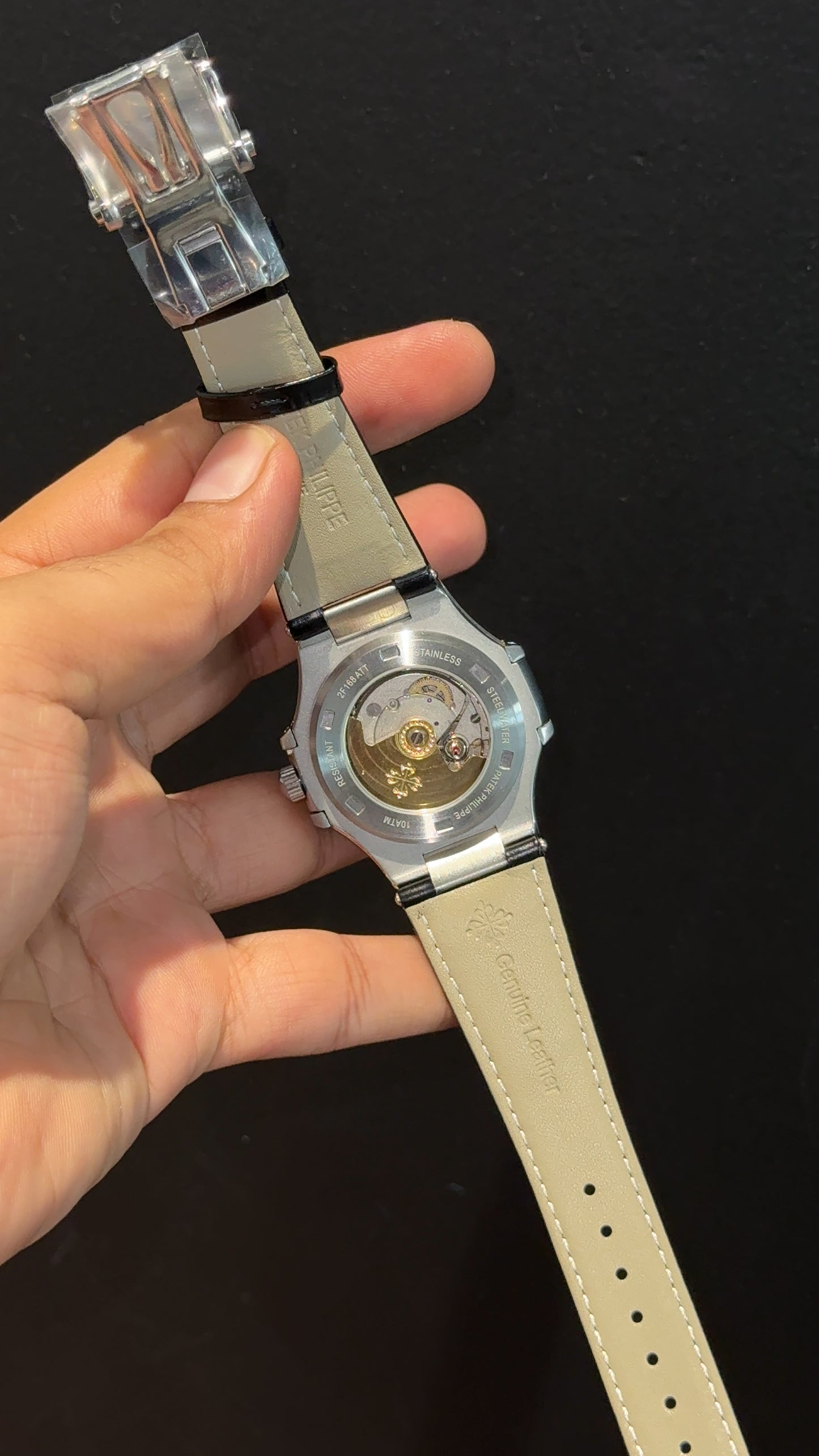 Pp Auto | Moonphase | Yearly Edition | Silver Case | Blue Leather Strap | Blue Dial