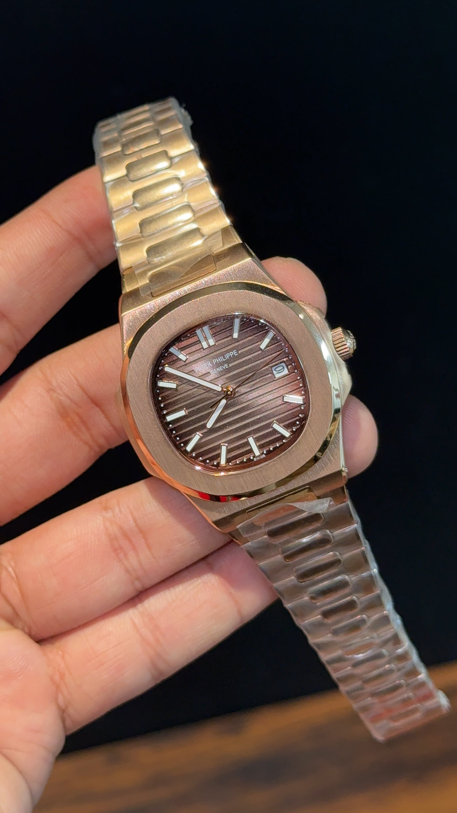 Pp auto | Rose Chain | Brown Golden Dial - twentyfour