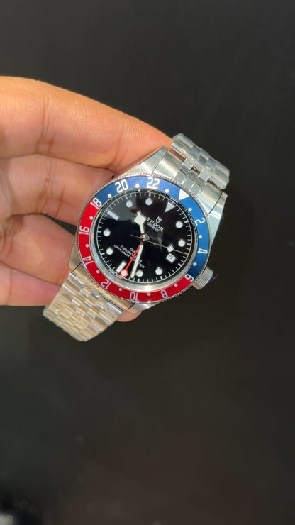 Tudor | Gmt Black Bay Pepsi | Silver Chain | Black Dial