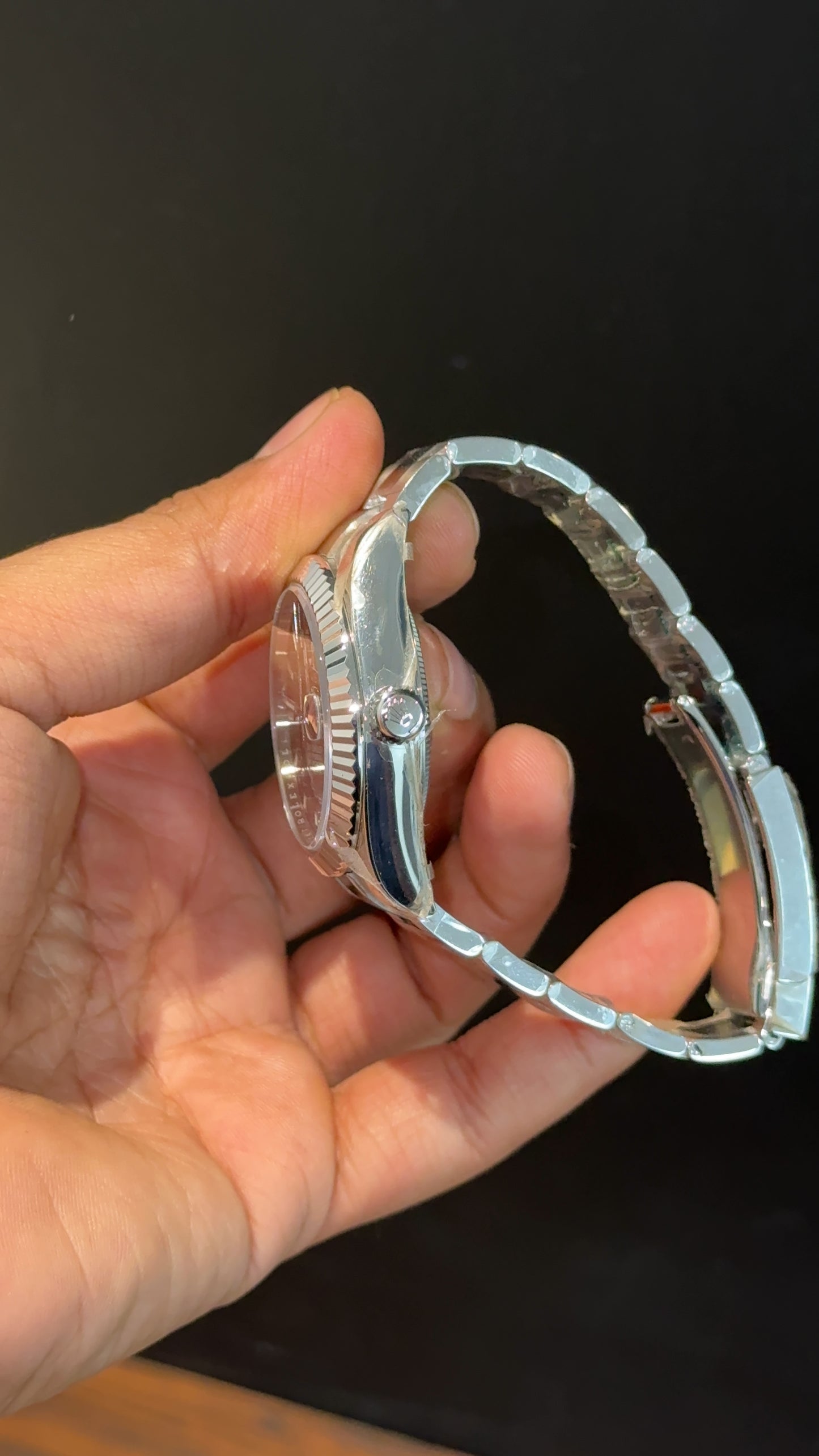 Executive SkyDweller | Silver Oyester Chain | Black Dial