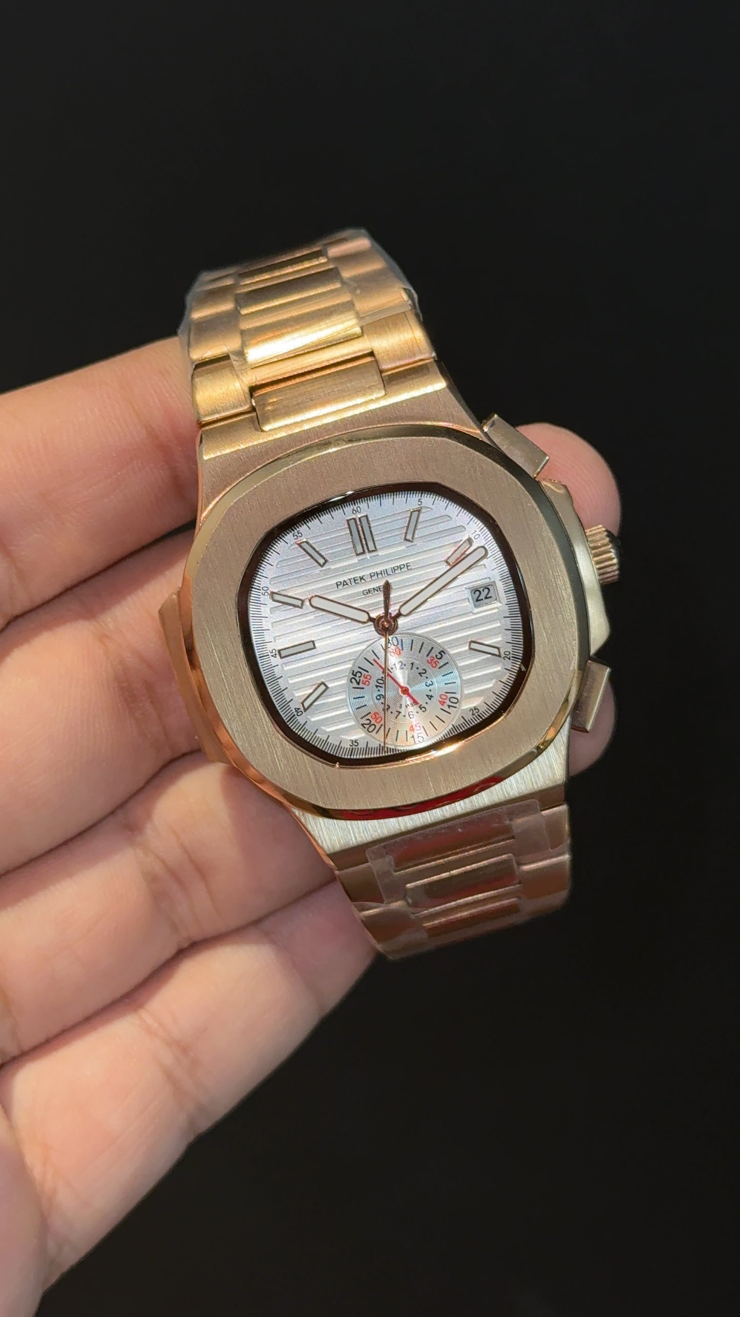 PP Auto | Single Time Edition | Rose Chain | White Dial