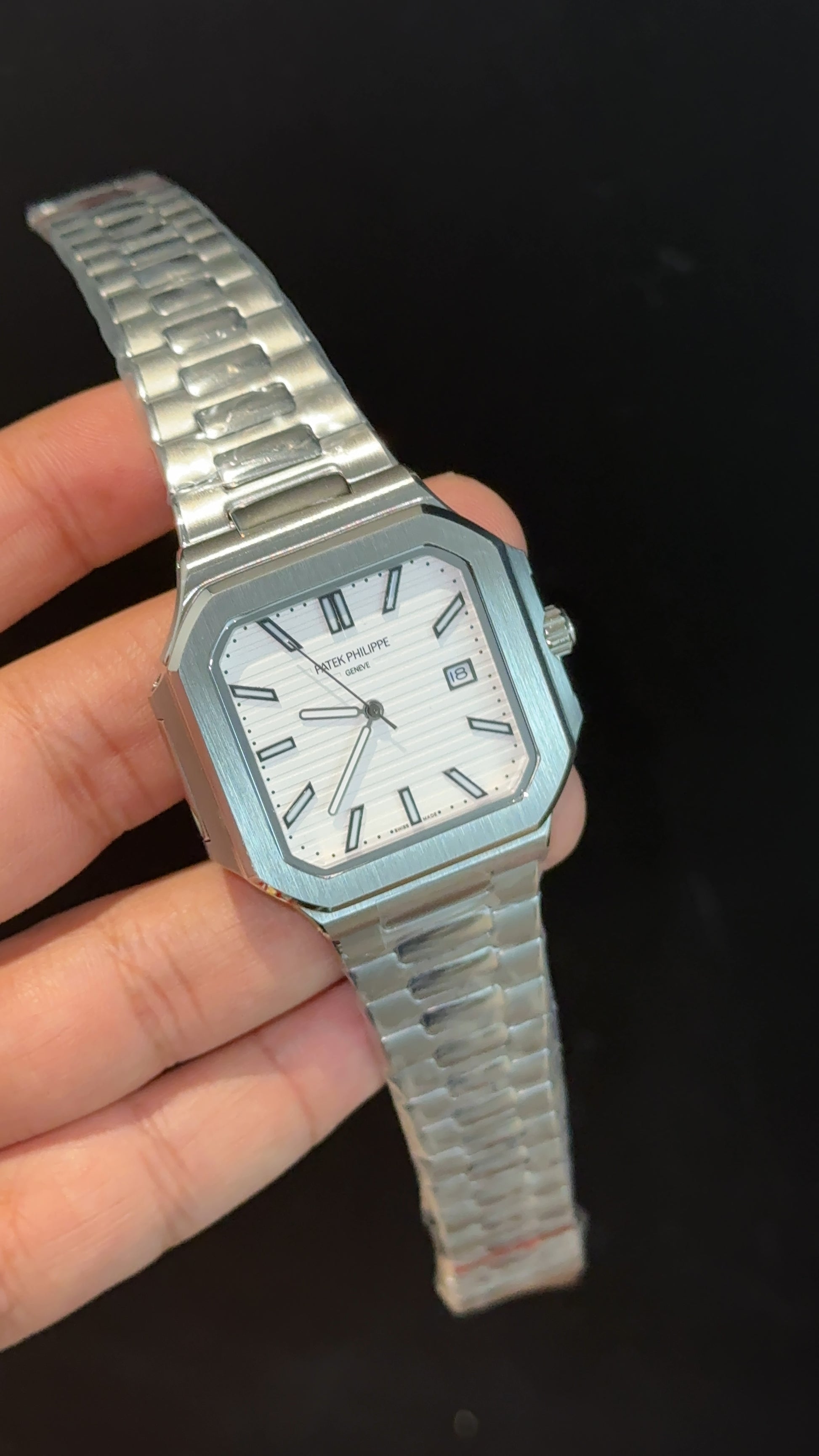 Pp Auto | Cubitus | Silver Chain | White Dial - twentyfour