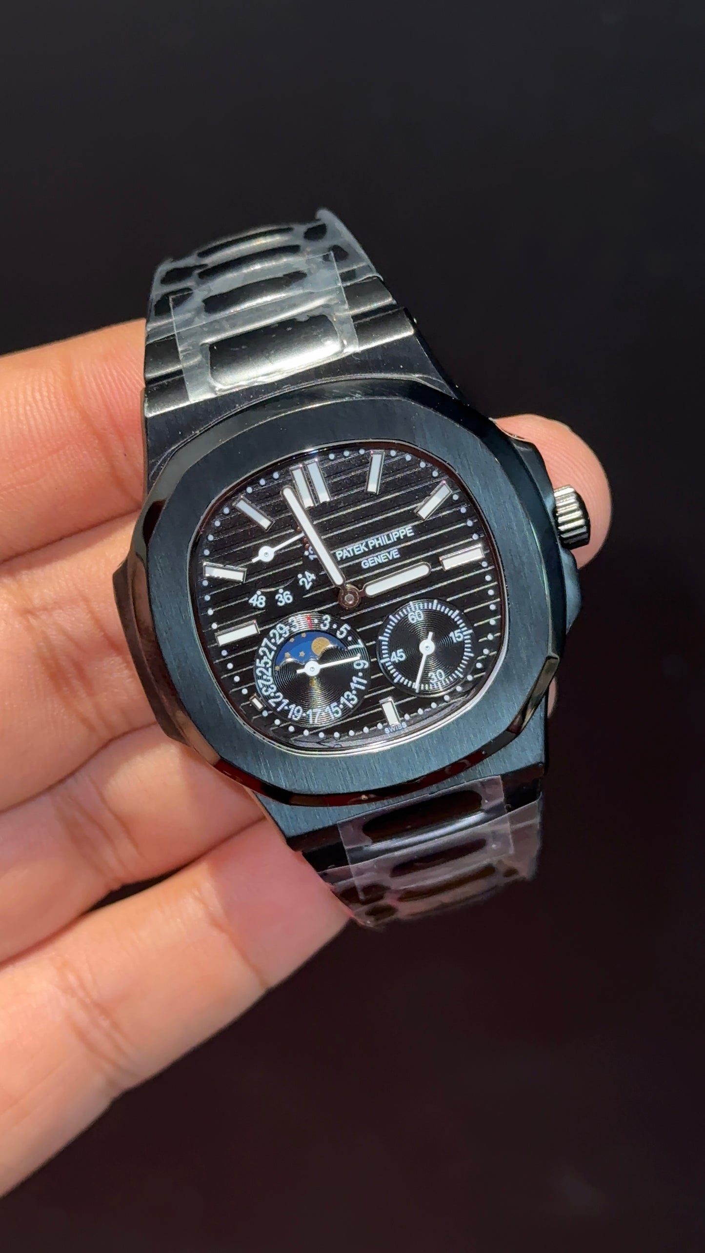 Pp Auto | Moonphase | Black Chain | Sub Black Dials