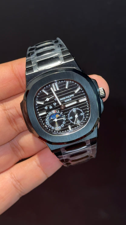 Pp Auto | Moonphase | Black Chain | Sub Black Dials