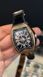 Premium Franck Muller | Vanguard Edition | Rose Case | Black Strap | Black Dial