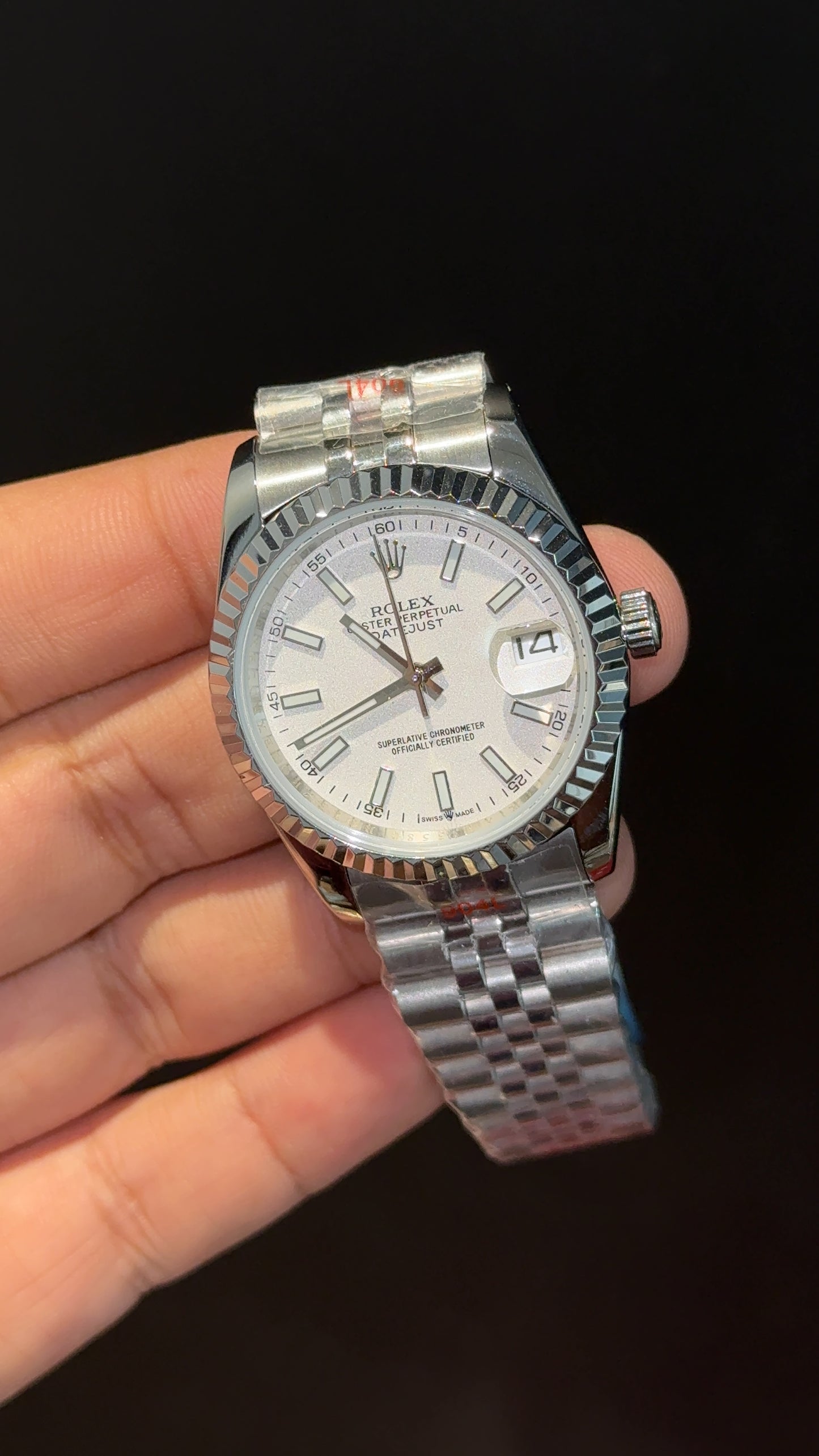 Datejusy | 36mm | Silver Chain | White Dial