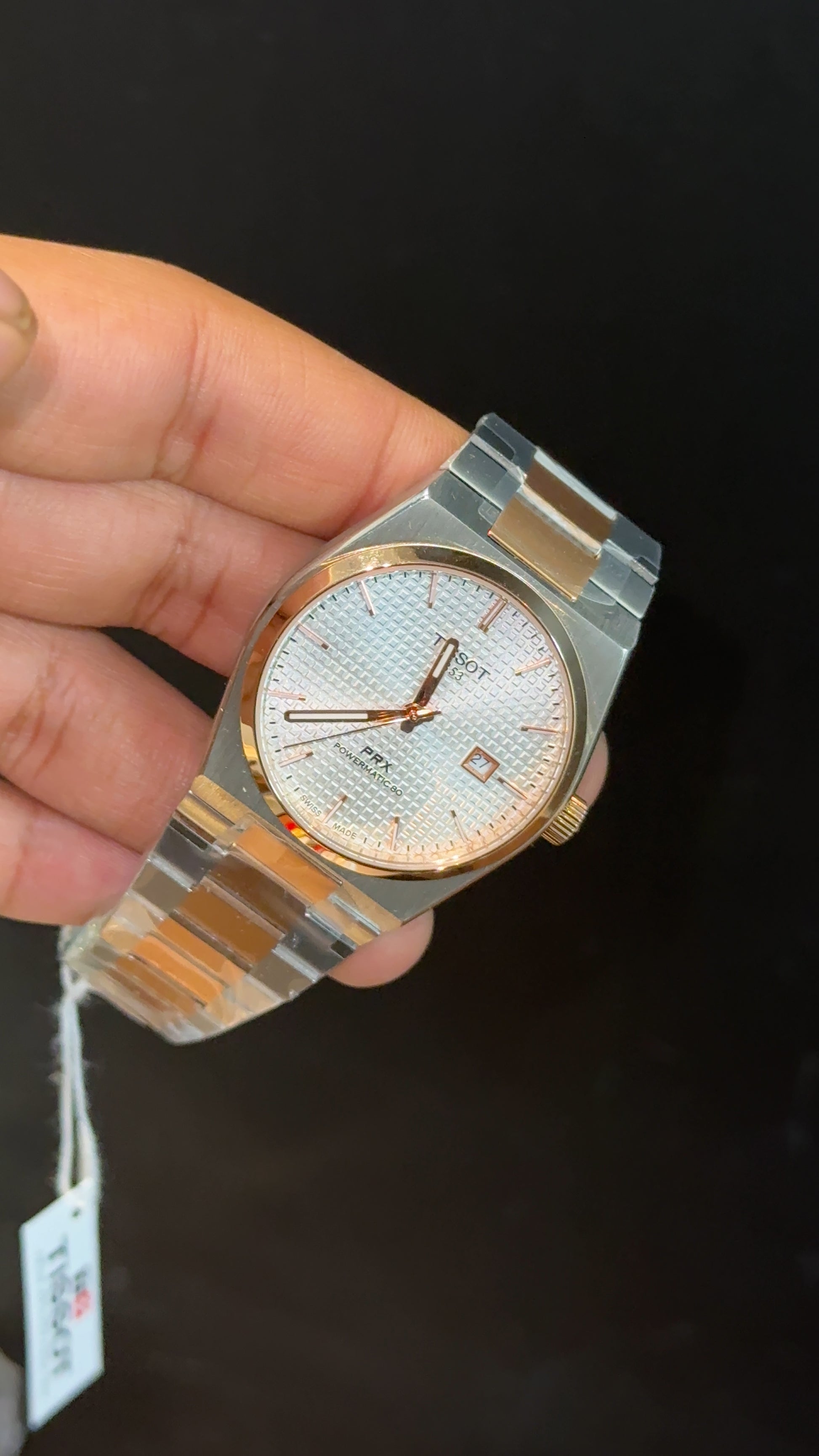 Tissot Prx | Quartz | Rose Two Tone | White Texture Dial - twentyfour