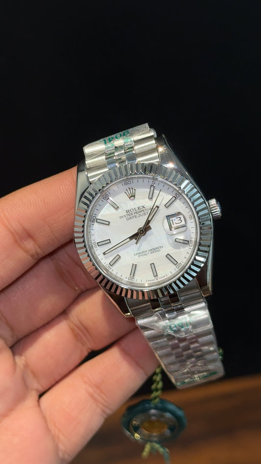 DateJust | Silver Chain | White Classic Dial - twentyfour
