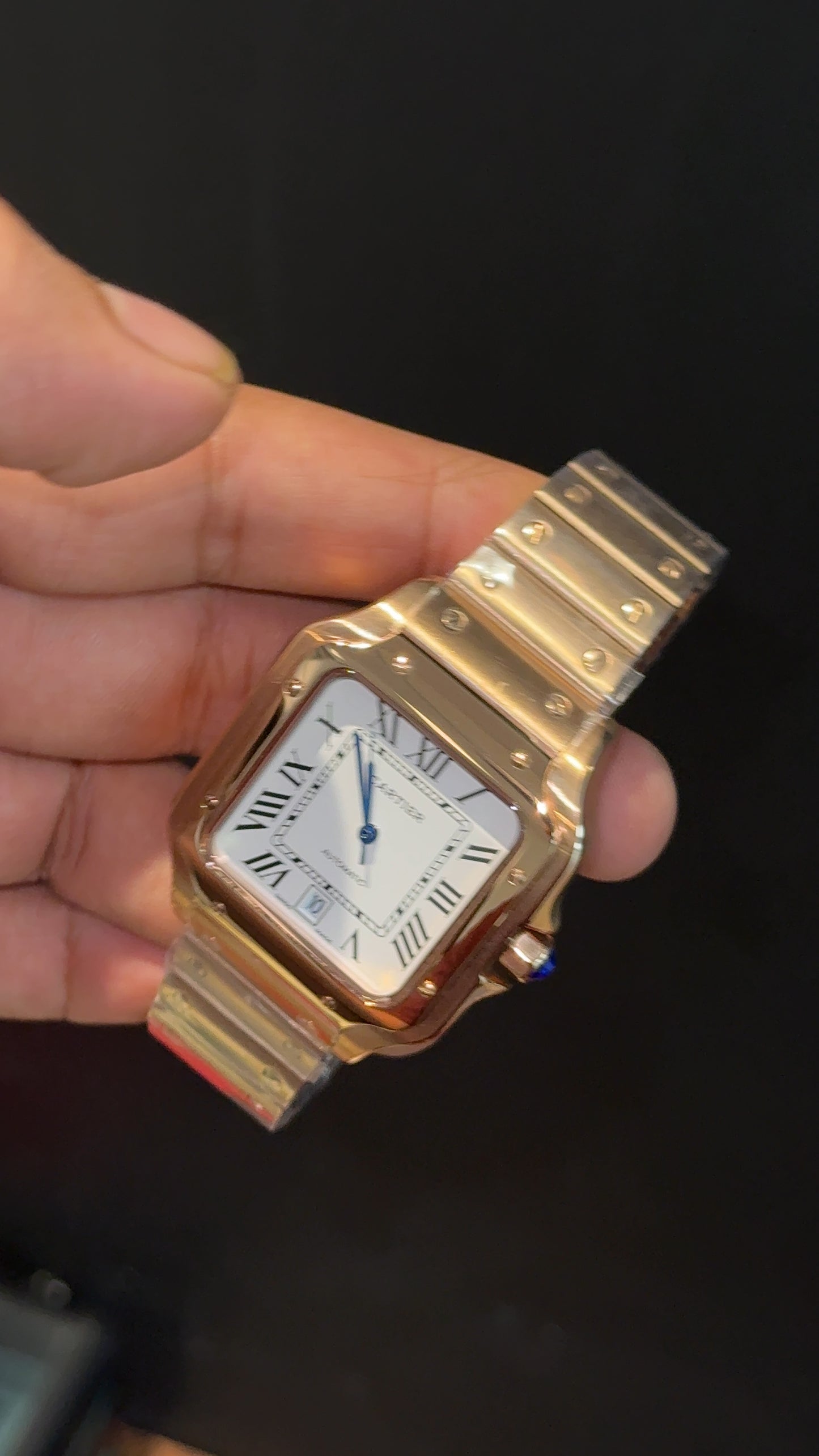 Santos | Rose Chain | White Dial