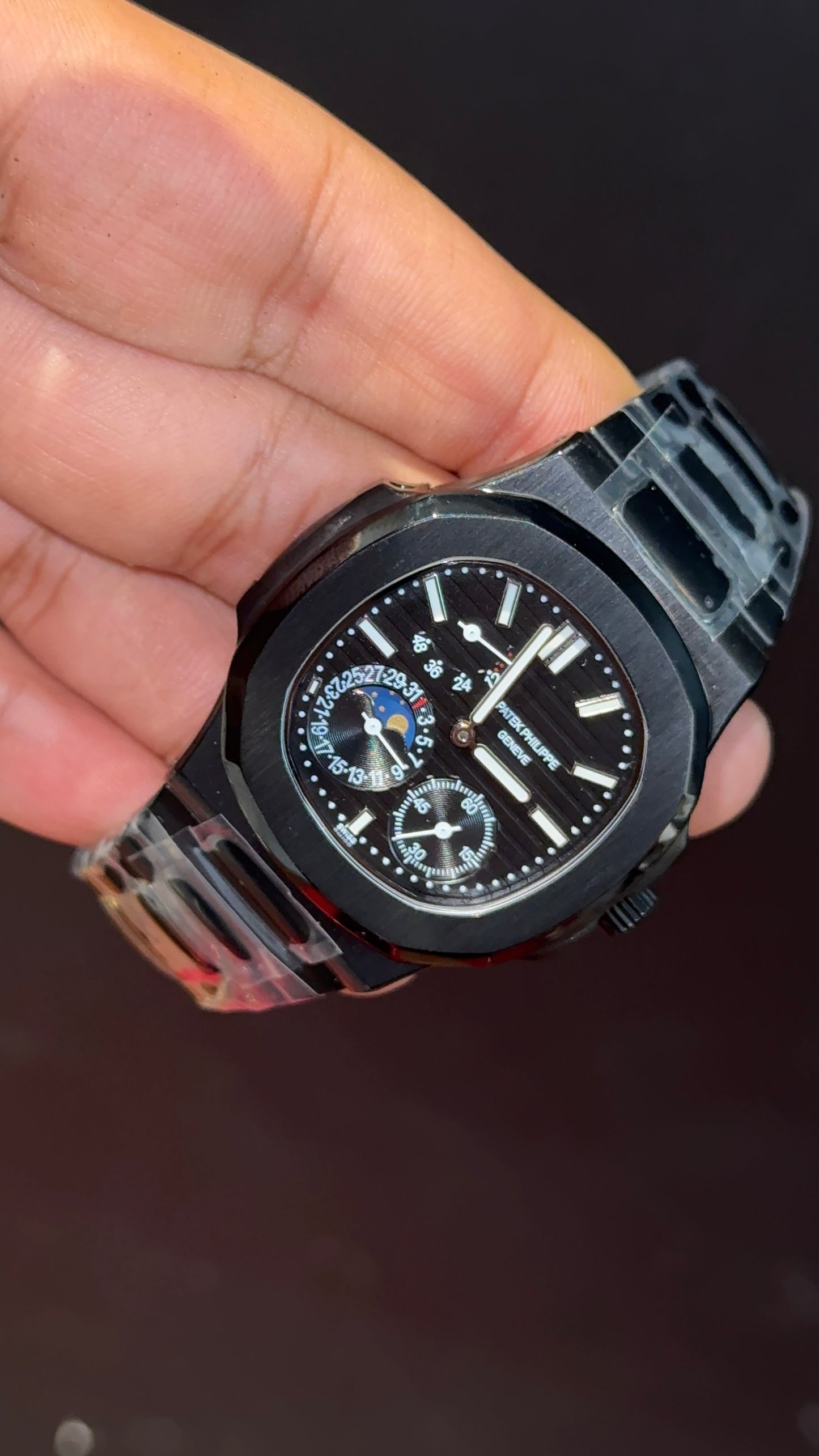 Pp Auto | Moonphase | Black Chain | Sub Black Dials